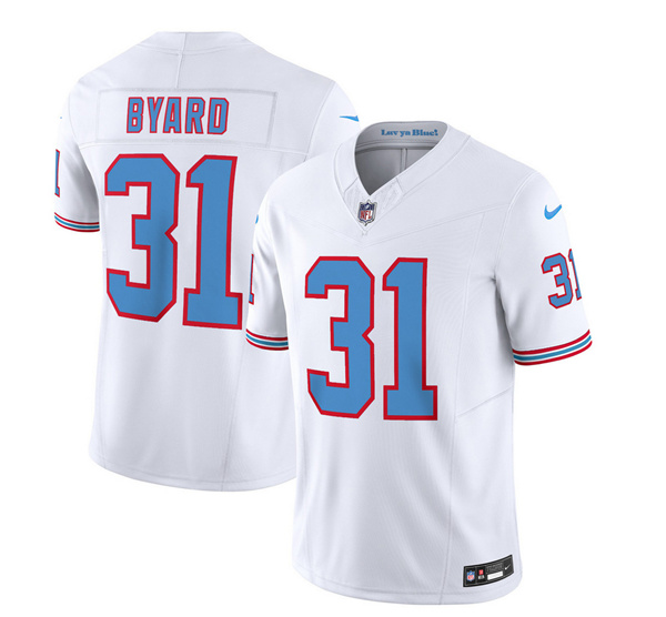 Men's Tennessee Titans #31 Kevin Byard White 2023 F.U.S.E. Vapor Limited Throwback Football Stitched Jersey